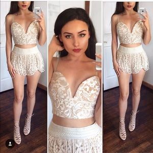 Crochet lace shorts
